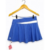 Saia Esportiva com Short Interno e detalhe em faixa branco. - Azul