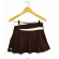 Saia Esportiva com Short Interno e detalhe em faixa branco. - Marrom