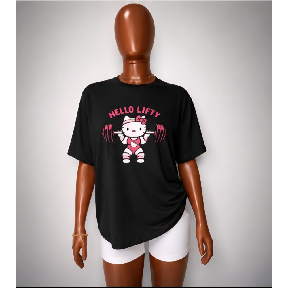 Camiseta estampada - Hello kitty - Preto